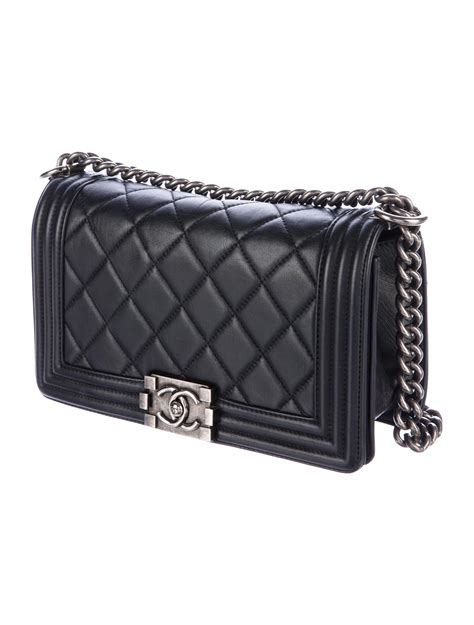 chanel medium boy quilted flap bag old